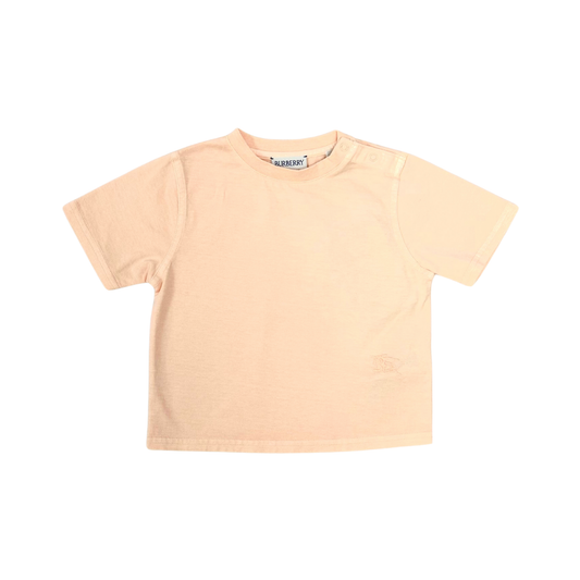 Burberry Peach Horse Embroidery T Shirt