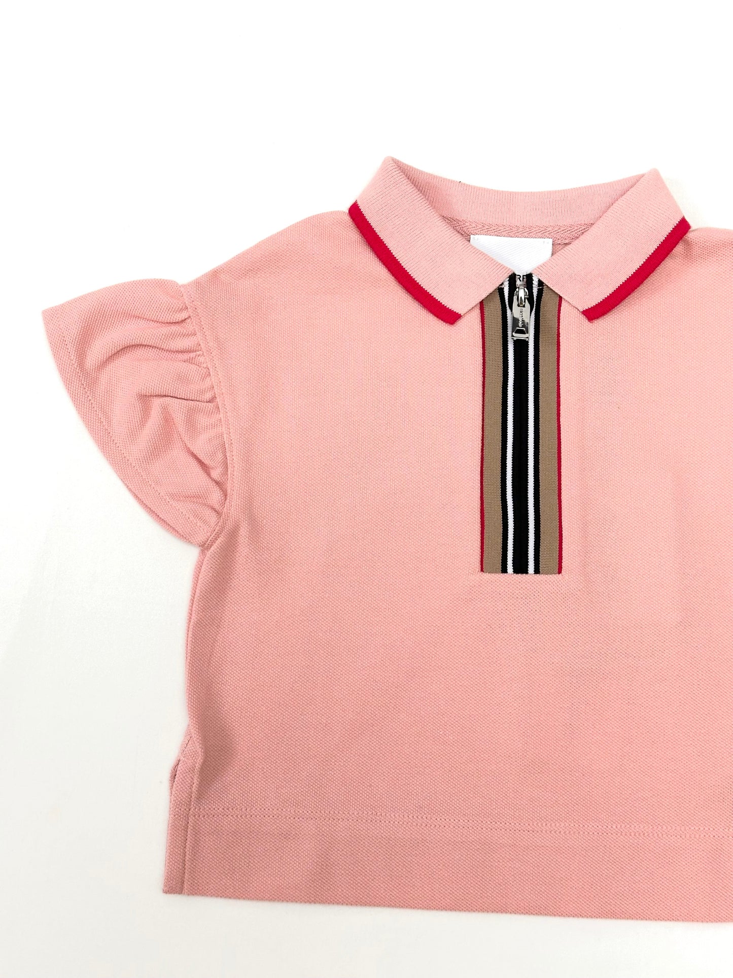 Burberry Peach Icon Stripe Polo Shirt