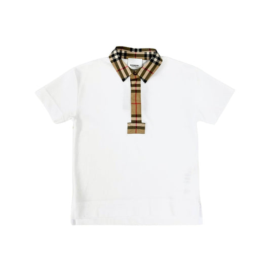 Burberry White Vintage Check Polo Shirt