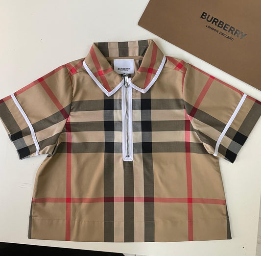 Burberry Vintage Classic Design Zip Shirt