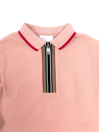 Burberry Peach Icon Stripe Polo Shirt
