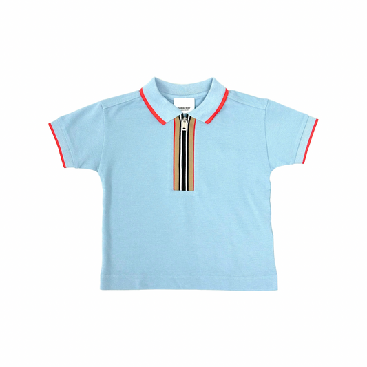 Burberry Baby Blue Icon Stripe Polo Shirt