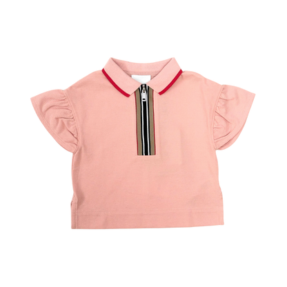 Burberry Peach Icon Stripe Polo Shirt